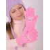 Перчатки детские для девочки, розовый, 3-4 года, Поляярик
