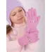 Перчатки детские для девочки, темно-розовый, 3-4 года, Поляярик
