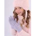 Перчатки детские для девочки, светло-серый, 3-4 года, Поляярик