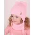Шапка осенняя для девочки, розовый, 48-50, Поляярик