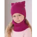 Шапка осенняя для девочки, сливовый, 50-52, Поляярик