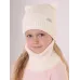 Шапка осенняя для девочки, молочный, 50-52, Поляярик