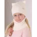 Шапка осенняя для девочки, молочный, 50-52, Поляярик