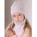 Шапка осенняя для девочки, светло-серый, 48-50, Поляярик
