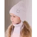 Шапка осенняя для девочки, светло-серый, 48-50, Поляярик