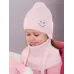 Шапка осенняя для девочки, пудровый, 48-50, Поляярик