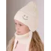 Шапка осенняя для девочки, молочный, 48-50, Поляярик