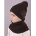 Шапка для мальчика осенняя, графит, 50-52, Поляярик