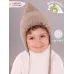 Шапка осенняя для мальчика, темно-бежевый, 50-52, Поляярик
