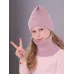 Шапка осенняя для девочки, розовая пудра, 50-52, Поляярик