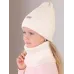 Шапка осенняя для девочки, молочный, 50-52, Поляярик