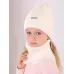 Шапка осенняя для девочки, молочный, 50-52, Поляярик