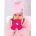 Варежки демисезонные однослойные, малиновый, 1-2 года, Поляярик