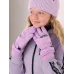 Перчатки зимние для девочки, лиловый, 17-18, Поляярик