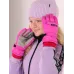 Перчатки зимние для девочки, фуксия, 17-18, Поляярик