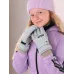 Перчатки зимние для девочки, нежная мята, 17-18, Поляярик