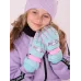 Перчатки зимние для девочки, мятный, 14-15 см, Поляярик