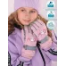 Перчатки зимние для девочки, розовая пудра, 14-15 см, Поляярик