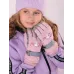Перчатки зимние для девочки, розовая пудра, 14-15 см, Поляярик