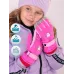Перчатки зимние для девочки, фуксия, 14-15 см, Поляярик