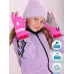 Перчатки зимние для девочки, фуксия, 14-15 см, Поляярик