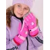 Перчатки зимние для девочки, фуксия, 14-15 см, Поляярик