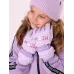 Перчатки зимние для девочки, бледно-лиловый, 14-15 см, Поляярик