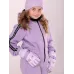 Перчатки зимние для девочки, бледно-лиловый, 14-15 см, Поляярик