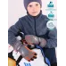 Перчатки зимние детские для мальчика, серый, 17-18, Поляярик