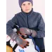 Перчатки зимние детские для мальчика, серый, 17-18, Поляярик