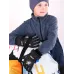 Перчатки зимние детские для мальчика, графит, 17-18, Поляярик