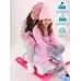 Перчатки зимние для девочки, серый, 13-14 см, Поляярик