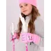 Перчатки зимние для девочки, розовый, 13-14 см, Поляярик