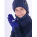 Перчатки детские для мальчика, синий, 3-4 года, Поляярик