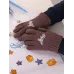 Перчатки детские для мальчика, какао, 5-6 лет, Поляярик