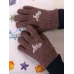 Перчатки детские для мальчика, какао, 5-6 лет, Поляярик