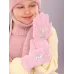 Перчатки для девочки однослойные, бледно-розовый, 3-4 года, Поляярик