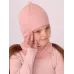 Шапка шлем для девочки демисезонная, пудровый, 50-52, Поляярик