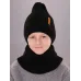 Шапка для мальчика осенняя, черный, 52-54, Поляярик