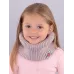 Снуд вязаный детский, серовато-розовый, 1-3 года, Поляярик