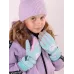 Перчатки зимние для девочки, мятный, 17-18, Поляярик