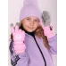 Перчатки зимние для девочки, розовый, 17-18, Поляярик