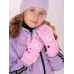 Перчатки зимние для девочки, розовый, 17-18, Поляярик