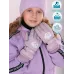 Перчатки зимние для девочки, розовая пудра, 17-18, Поляярик