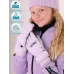 Перчатки зимние для девочки, бледно-лиловый, 17-18, Поляярик