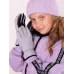 Перчатки зимние для девочки, лавандовый, 14-15 см, Поляярик