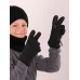Перчатки непромокаемые детские, черный, 16-17, Поляярик