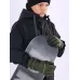 Перчатки зимние детские для мальчика, хаки, 17-18, Поляярик