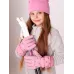 Перчатки зимние для девочки, розовый, 18-19 лет, Поляярик