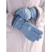 Перчатки зимние детские для мальчика, серо-голубой, 17-18, Поляярик